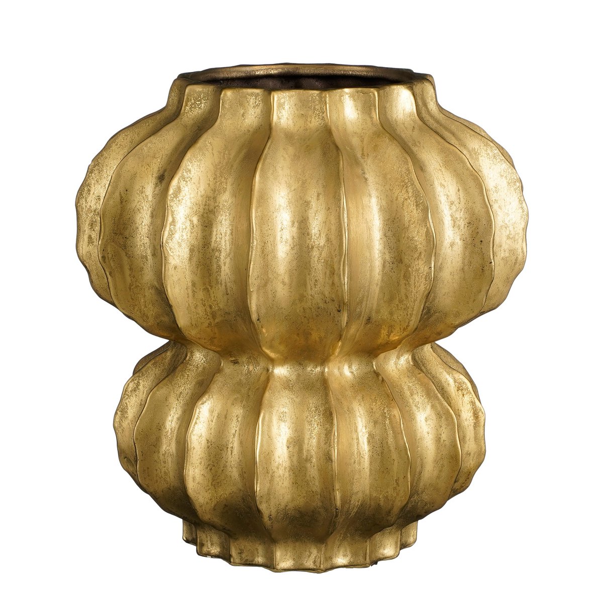 Altea Vase - H35 x Ø33 cm - Ceramic - Gold