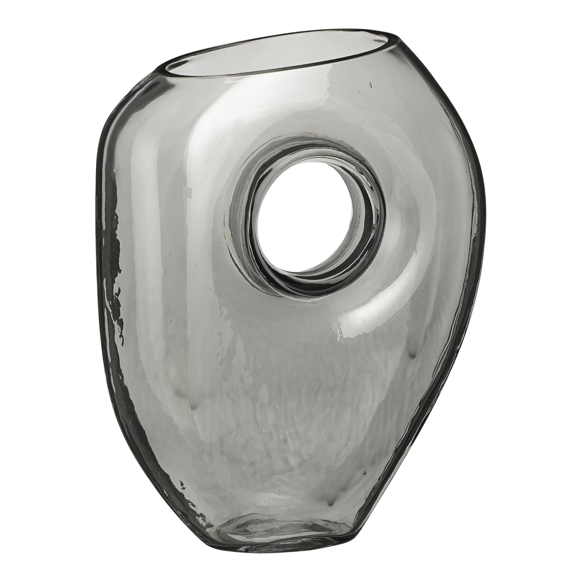 Jay Vase - L18 x W8 x H23 cm - Glass - Grey