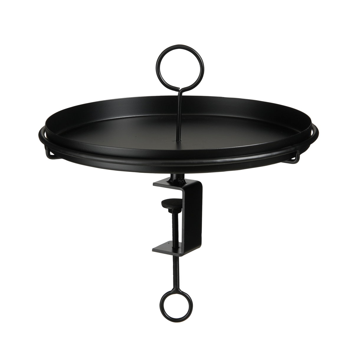 Aston Dienblad met Klem - H30 x Ø31 cm - Metaal - Zwart