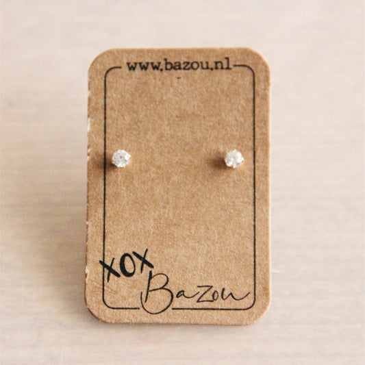 Oorsteker met strass - goud