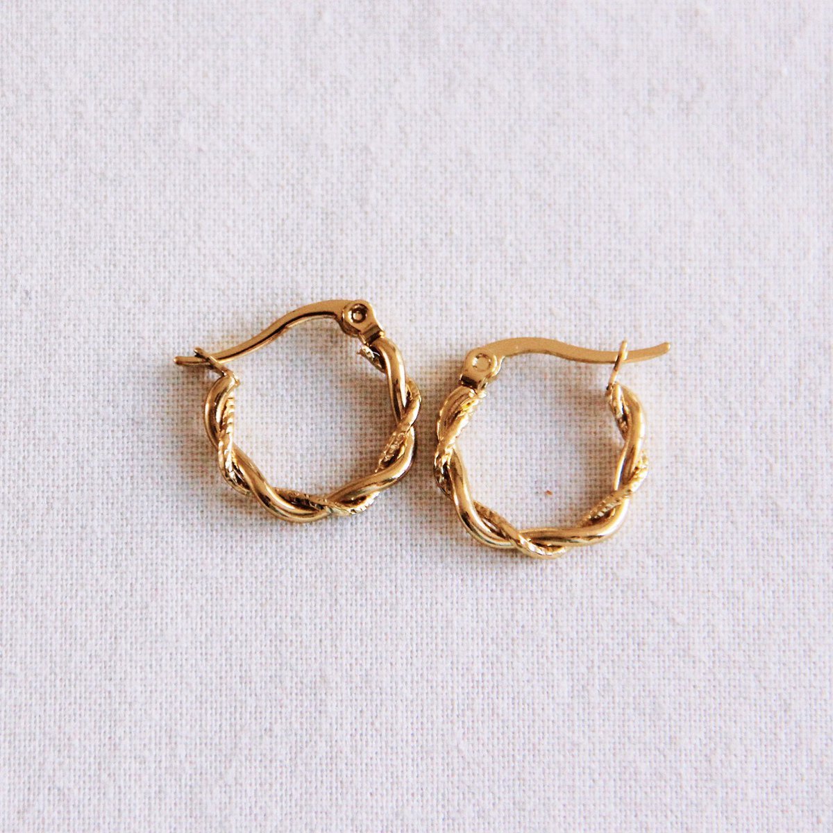 Creole 15mm braided - gold