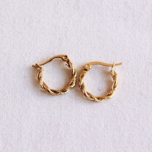 Creole 15mm braided - gold