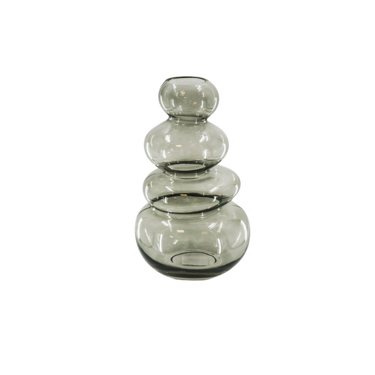 Vaas - Biologisch - Glas - Smokey - 16x14x27cm
