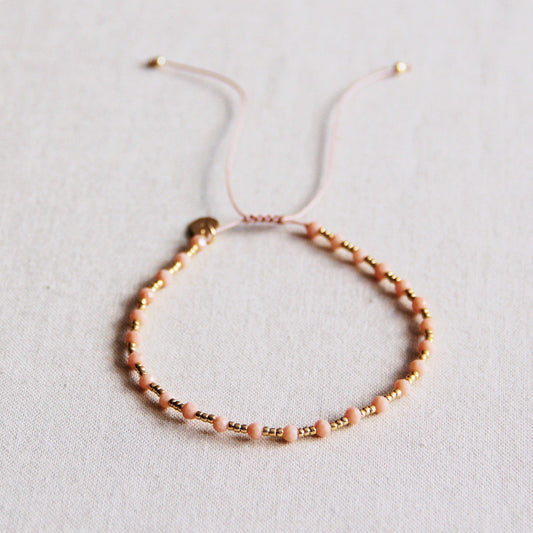 Armband met miyuki – peach