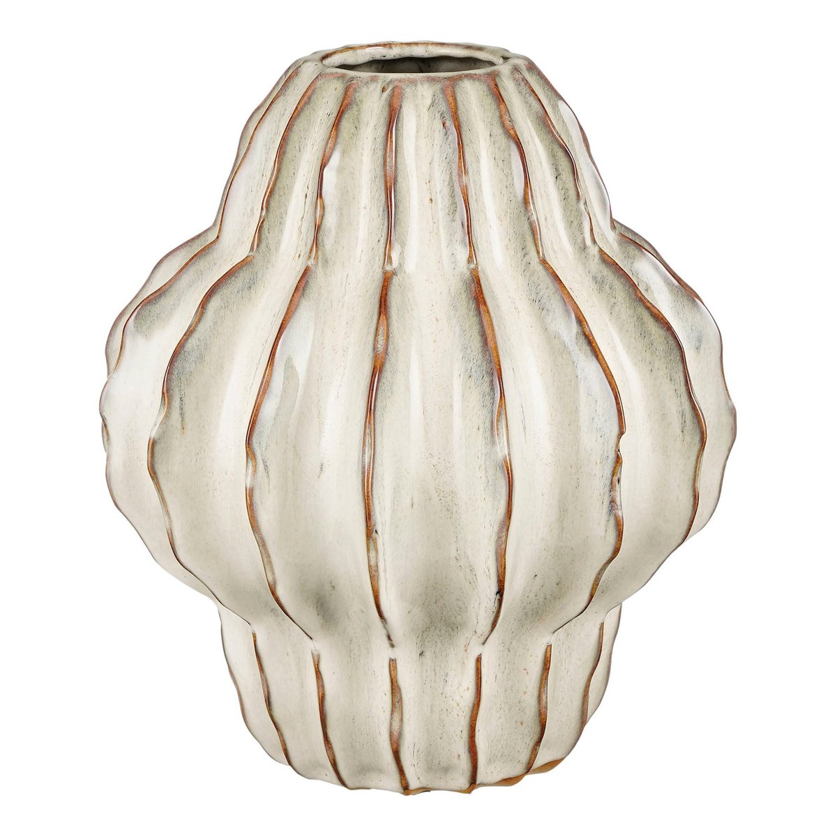 Altea Vase - H28 x Ø25 cm - Ceramic - Off White