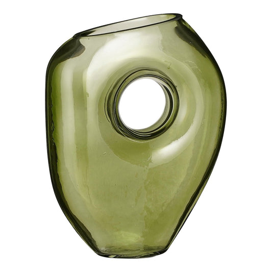 Jay Vase - L18 x W8 x H23 cm - Glass - Light green