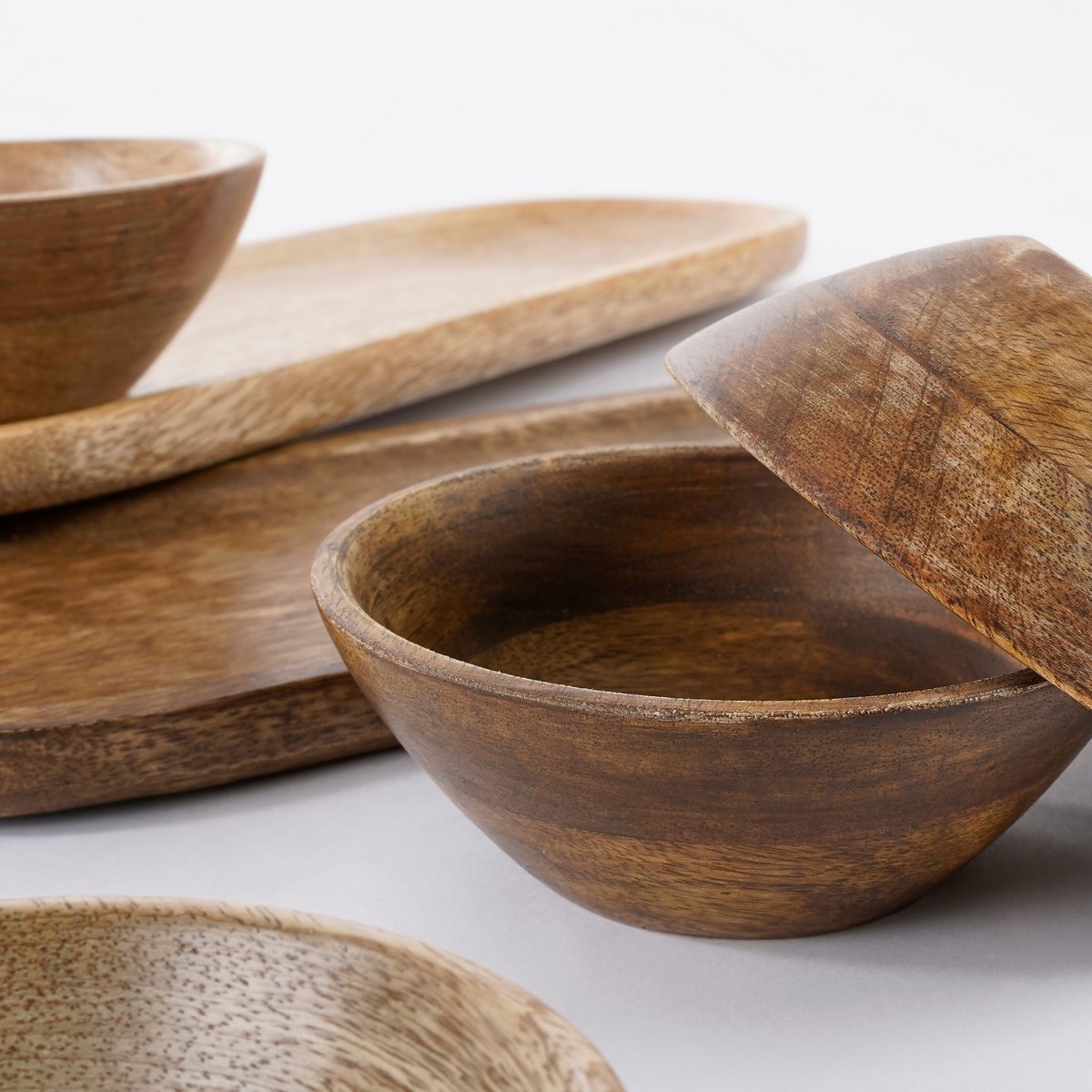Tomar Schaaltjes en Dienblad - Mangohout - Donkerbruin