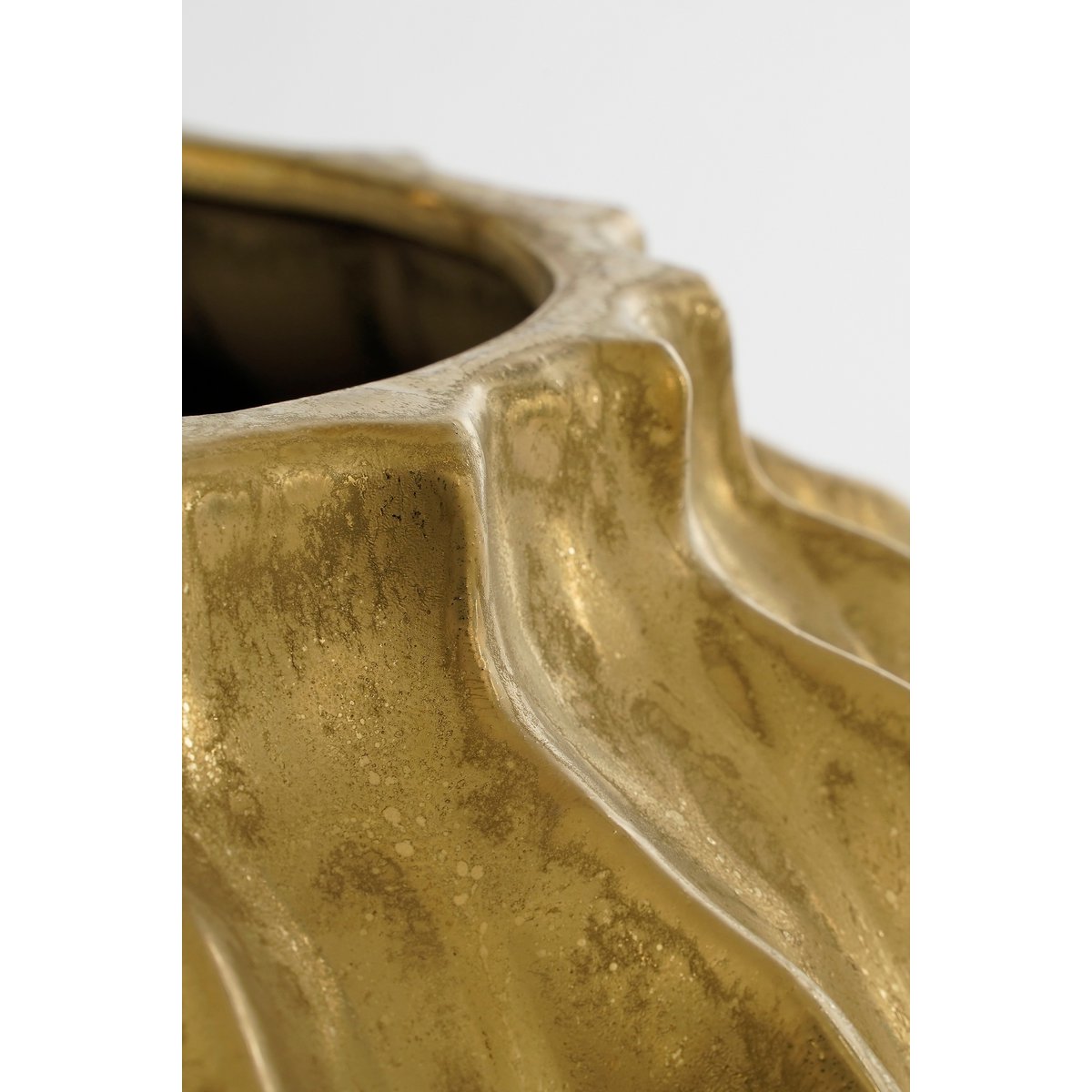 Altea Vase - H35 x Ø33 cm - Ceramic - Gold