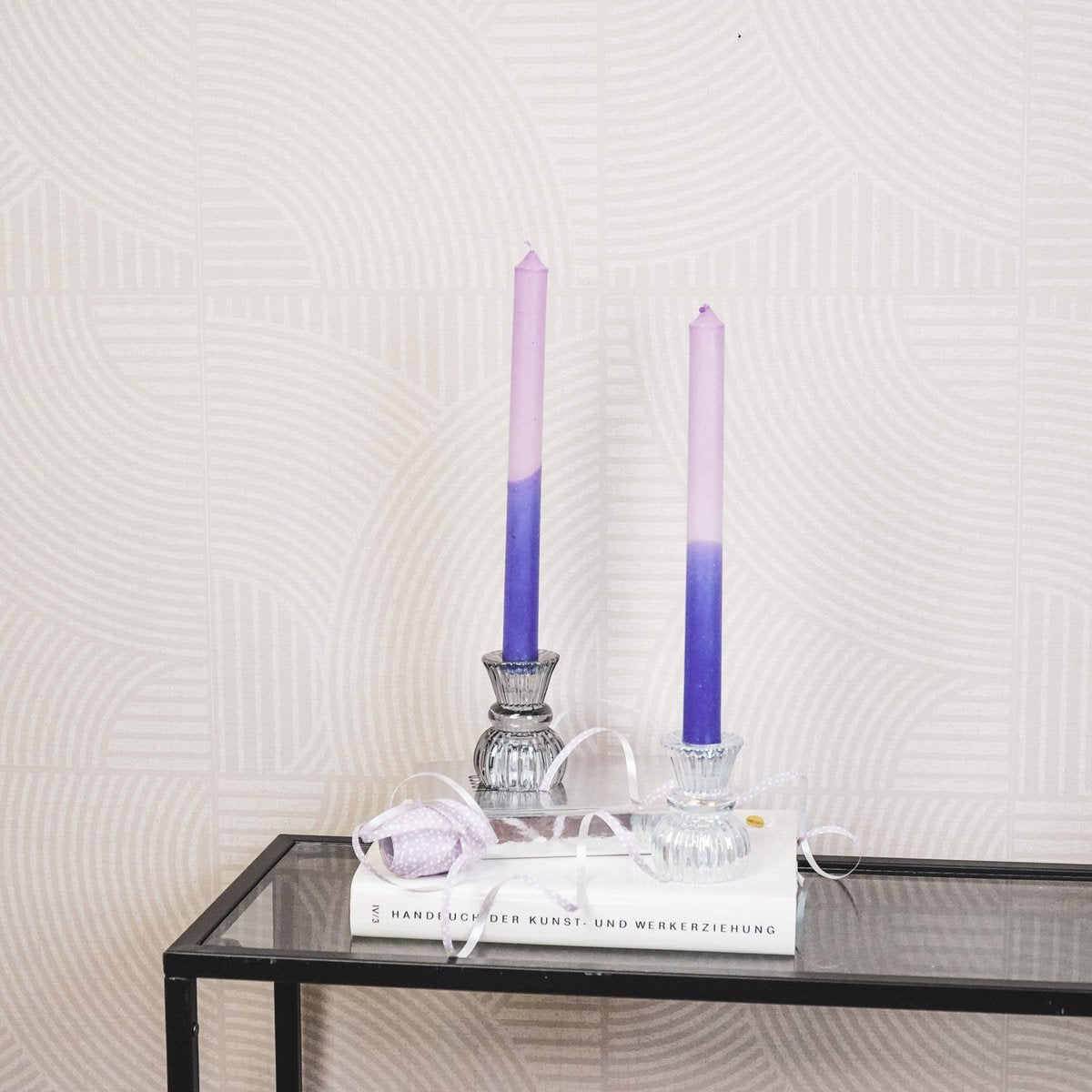 Candle/Tea Light Holder - Glass - Clear - 6x8cm