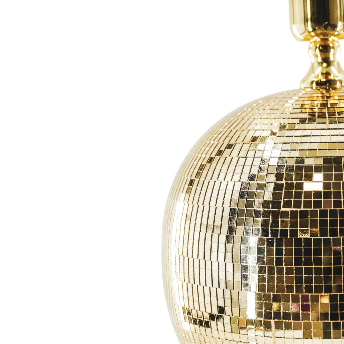 Lamp - Disco Ball - Glass - Gold - 20x20x20cm