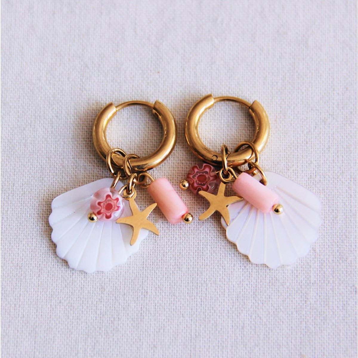 Oorbellen met hanger ocean