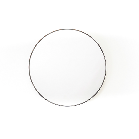 Spiegel - Rond - Metaal - Zwart - 80x3x80cm