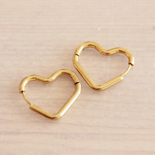 Oorbel hart – goud