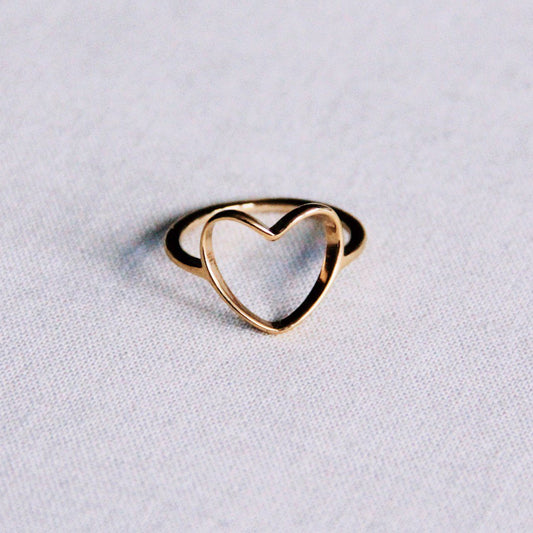 Ring met open hart