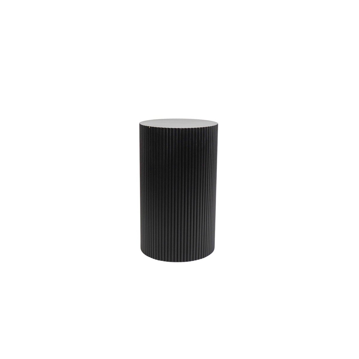 Side table / pillar - cylinder - MDF - black - 30x54cm