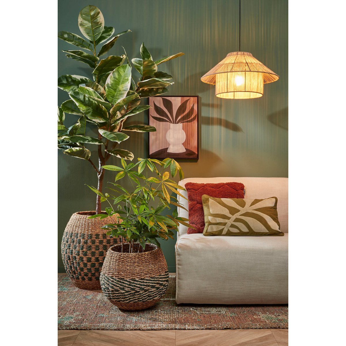 Elsa Pendant Lamp - H28 x Ø50 cm - Jute