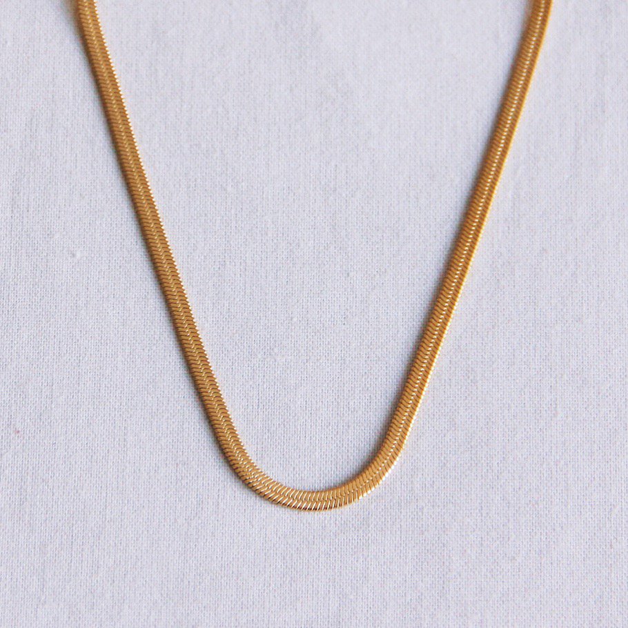 Snake ketting 3mm - goud