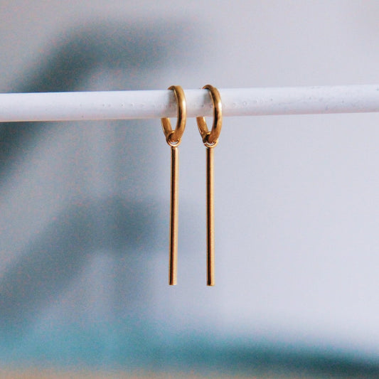 Oorringen met staafje XL – goud