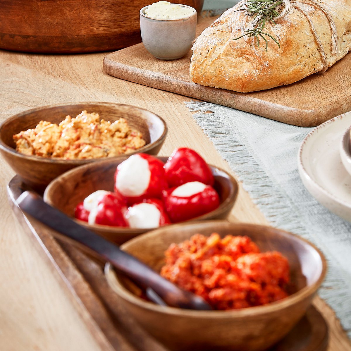 Tomar Schaaltjes en Dienblad - Mangohout - Donkerbruin