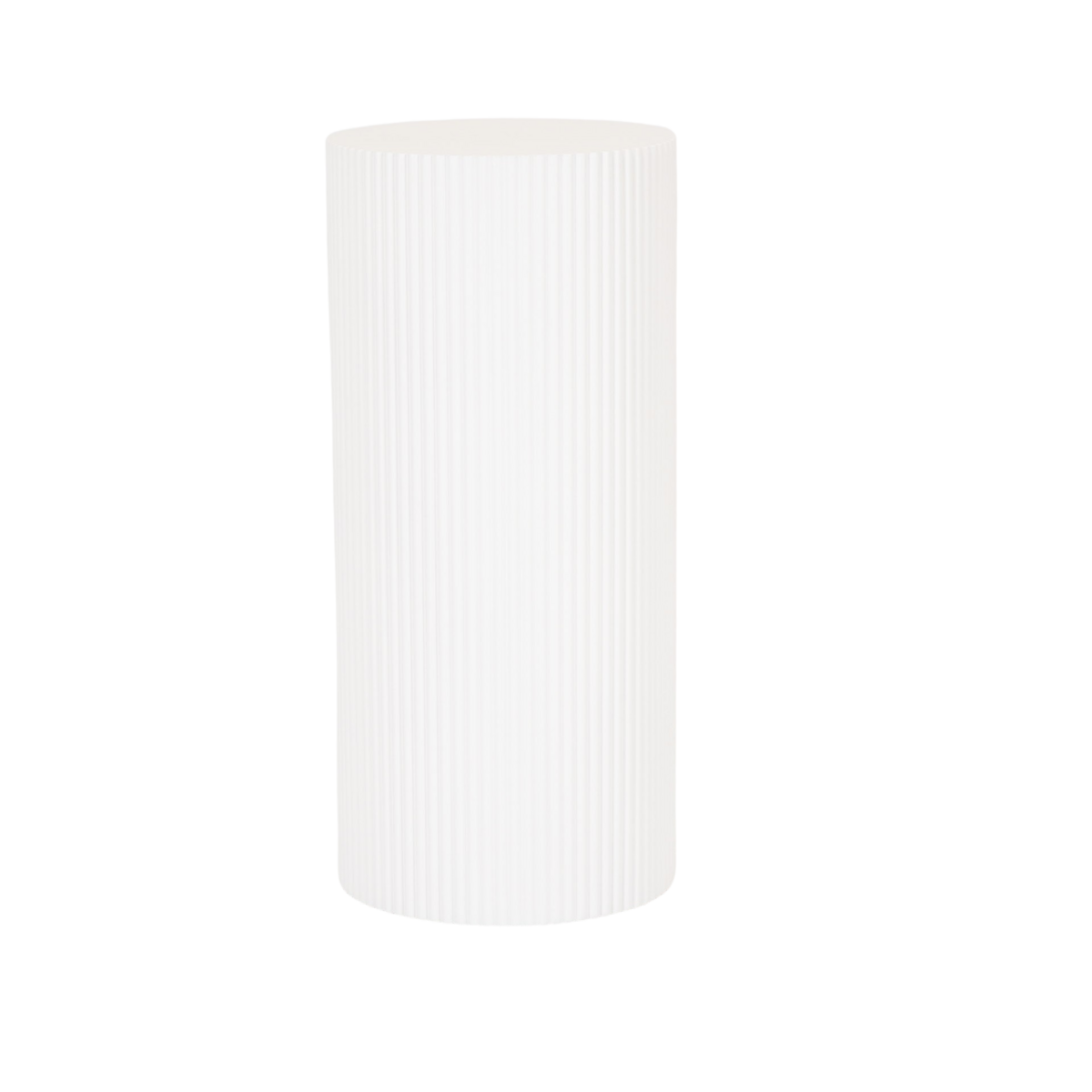 Bijzettafel / pilaarcilinder - MDF - wit - 30x65cm
