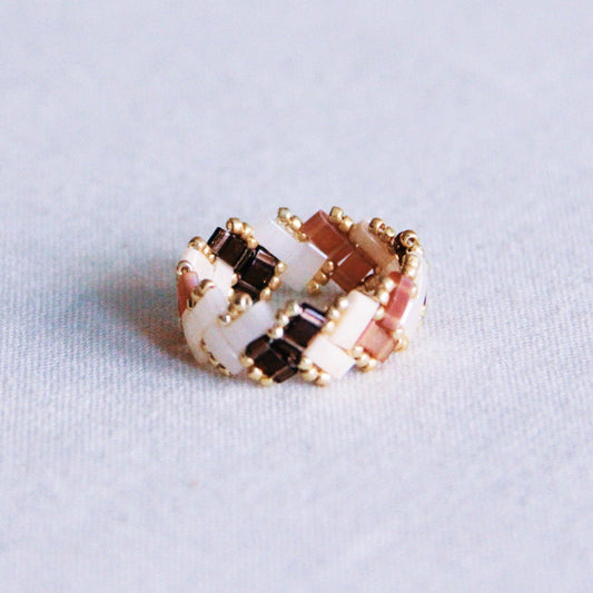 Tilabead ring - nude kleuren