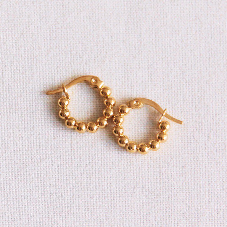Creole 14mm ball - gold