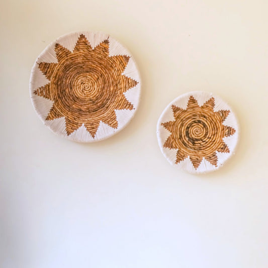 Ronde Boho Wandmand – Geweven Wandbord  ADARI (2 maten, Ø30/40 cm)