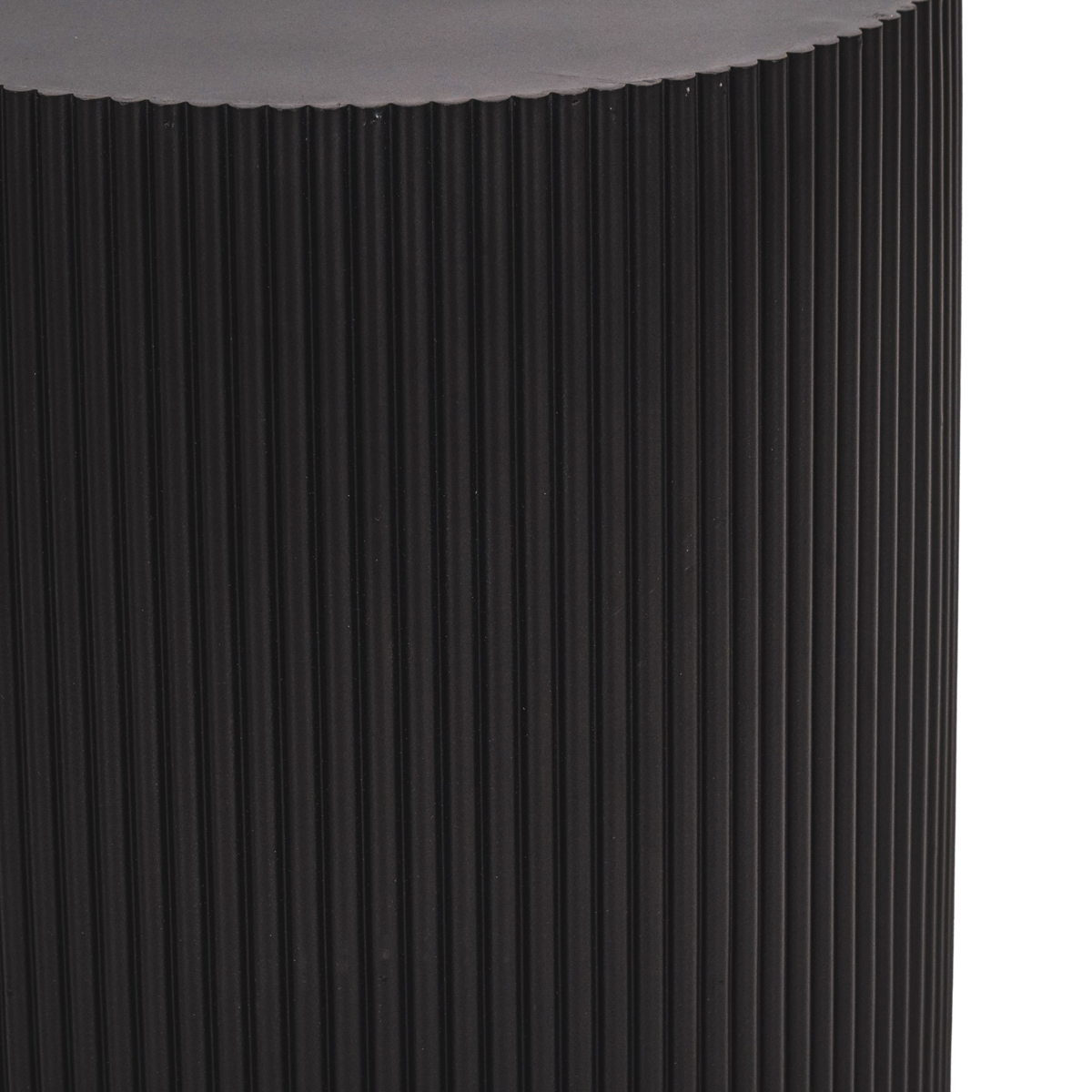 Side table / pillar - cylinder - MDF - black - 30x54cm