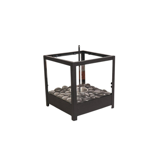 Table burner - square - black - 20x20x20.5 cm