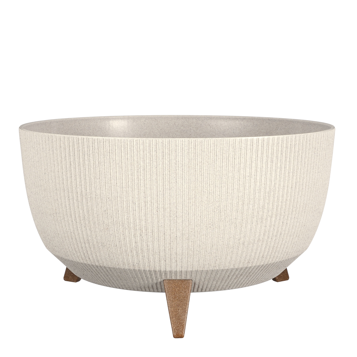 Doppio Flower Pot on Legs - H22 x Ø47 cm - Polypropylene - FSC Mix - Off White