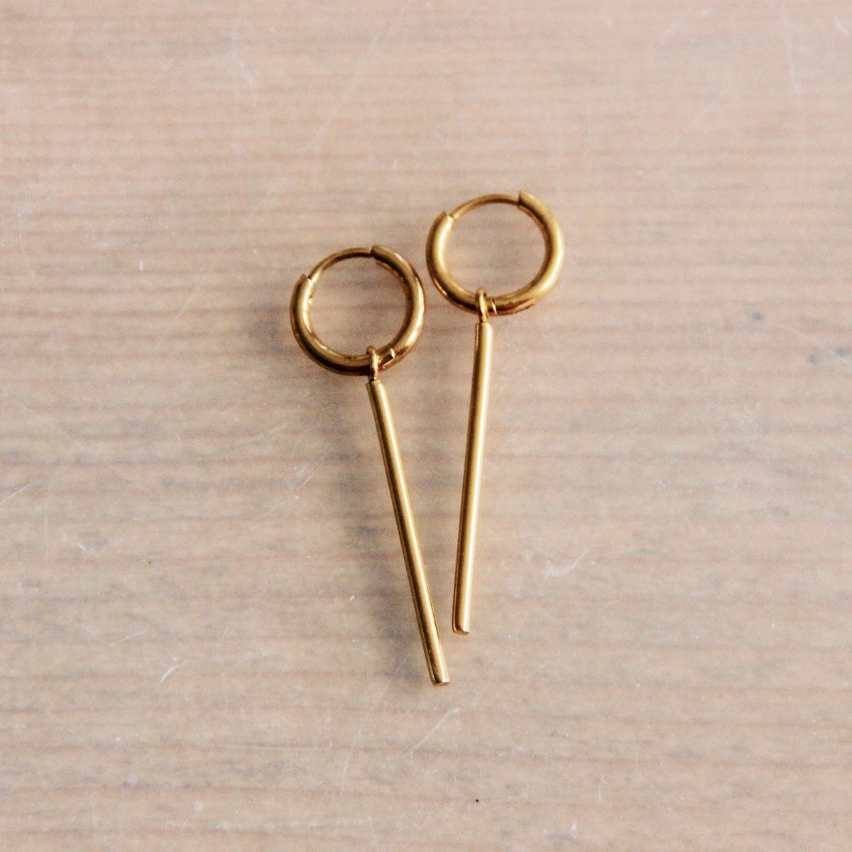 Oorringen met staafje XL – goud