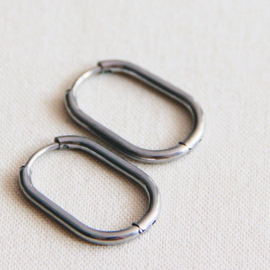 Creool ovaal 21mm - zilver