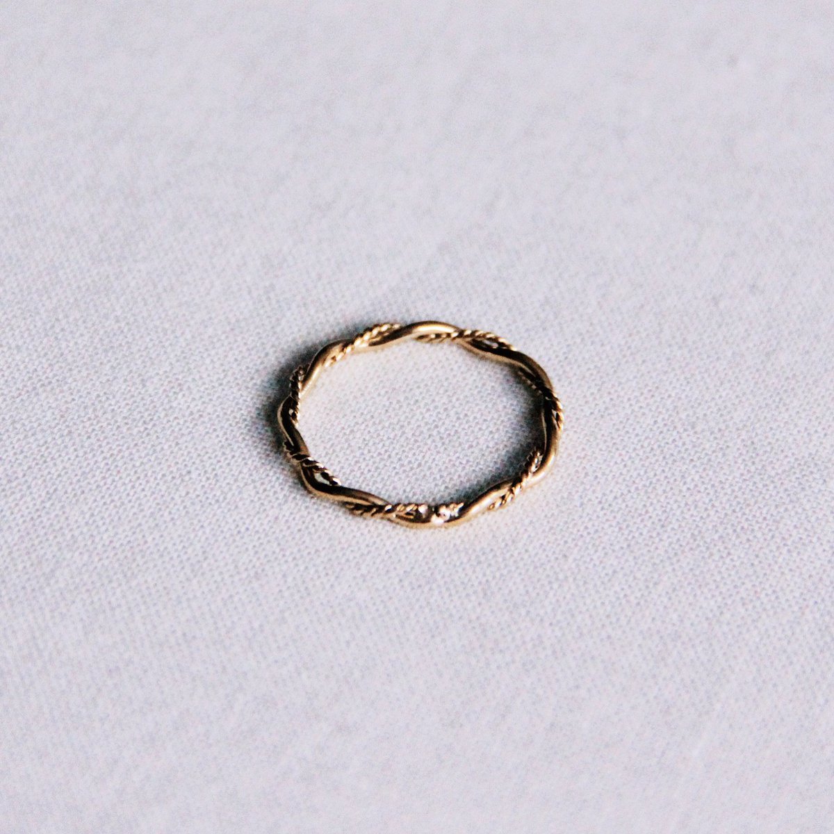 Ring minimalistische gevlochten - goud
