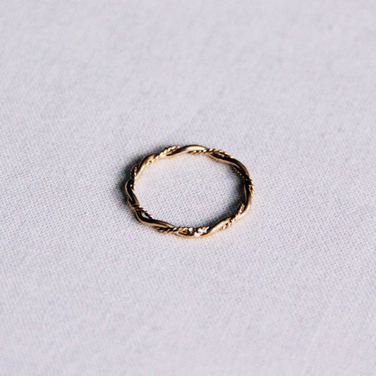 Ring minimalistische gevlochten - goud