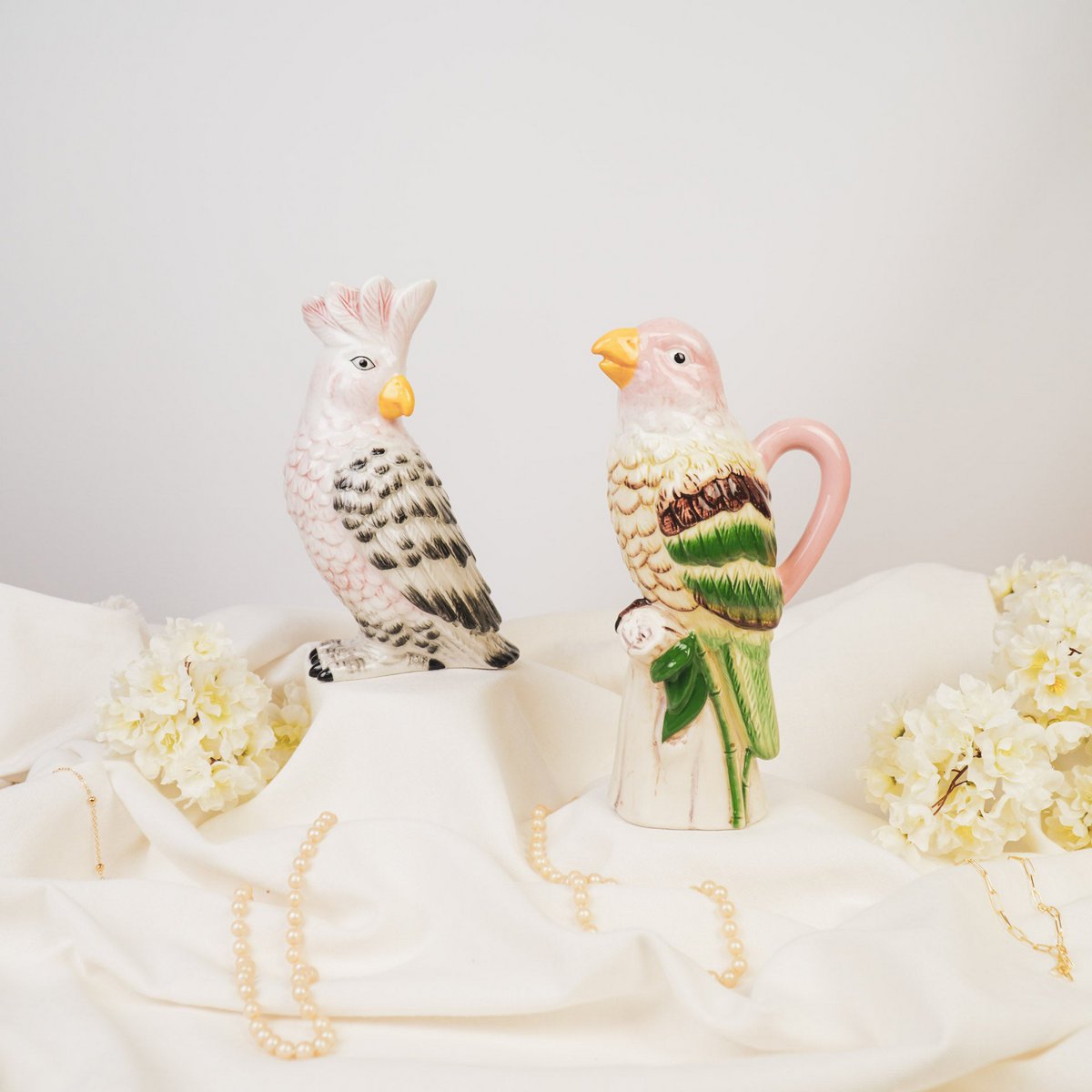 VASE- Bird-dolomiet-roze-12*9*23cm