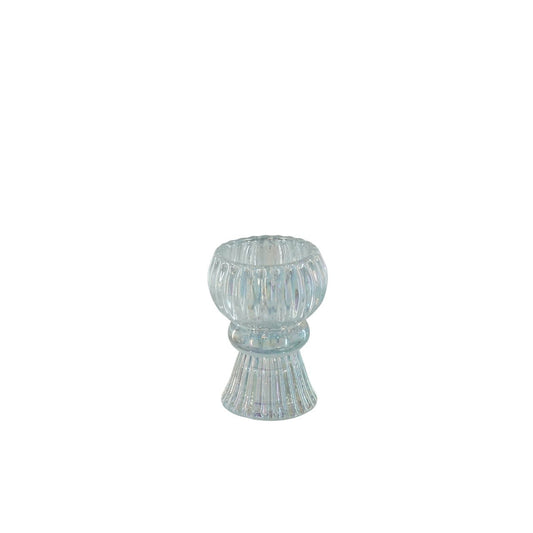 Candle/Tea Light Holder - Glass - Clear - 6x8cm