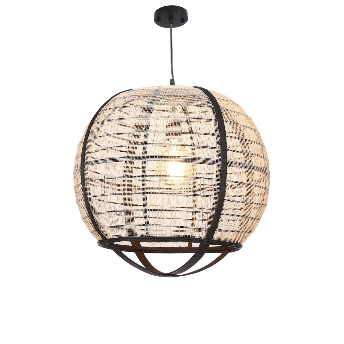 Pella Hanging Lamp - H44 x Ø45 cm - Linen - Off White