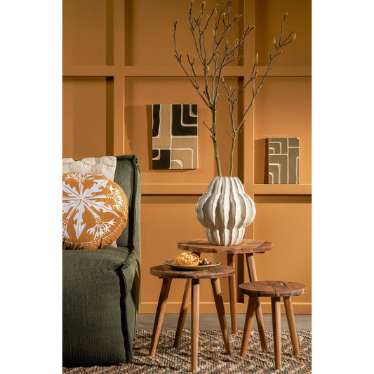 Altea Vase - H28 x Ø25 cm - Ceramic - Off White