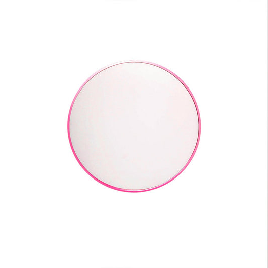 Wandspiegel rond - metaal - roze - Ø40cm