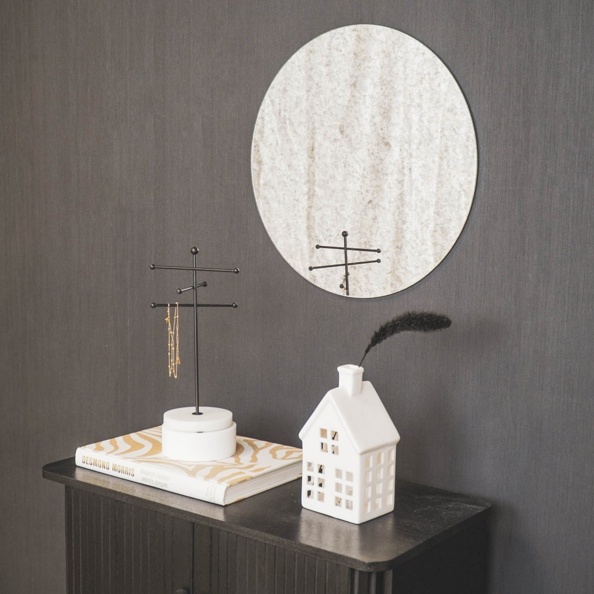 Spiegel - Rond - Rookglas - 40x1x40cm