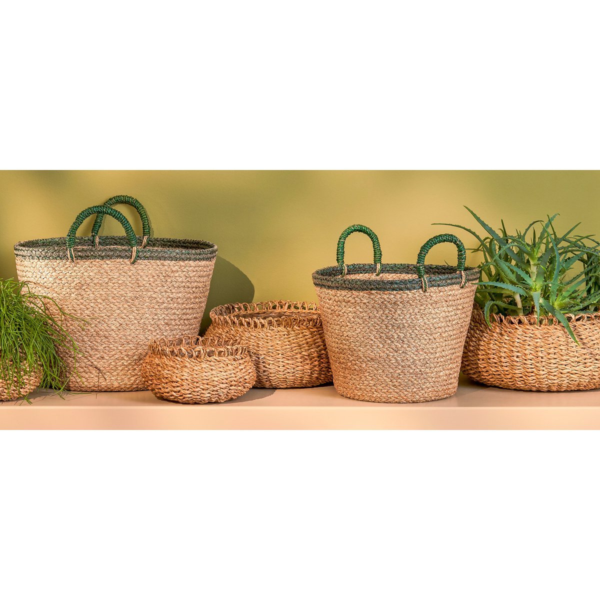 Gourdon Plant Basket - Set of 4 - H17 x Ø31 cm - Brown