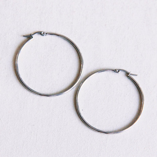 Creolen 50mm - zilver